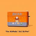 Cute Orange Chef Bear | Airpod Case | Silicone Case for Apple AirPods 1, 2, Pro